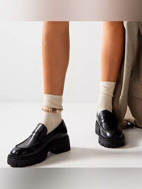 NWOB Free People Lyra Lug Sole Loafers- Size 38